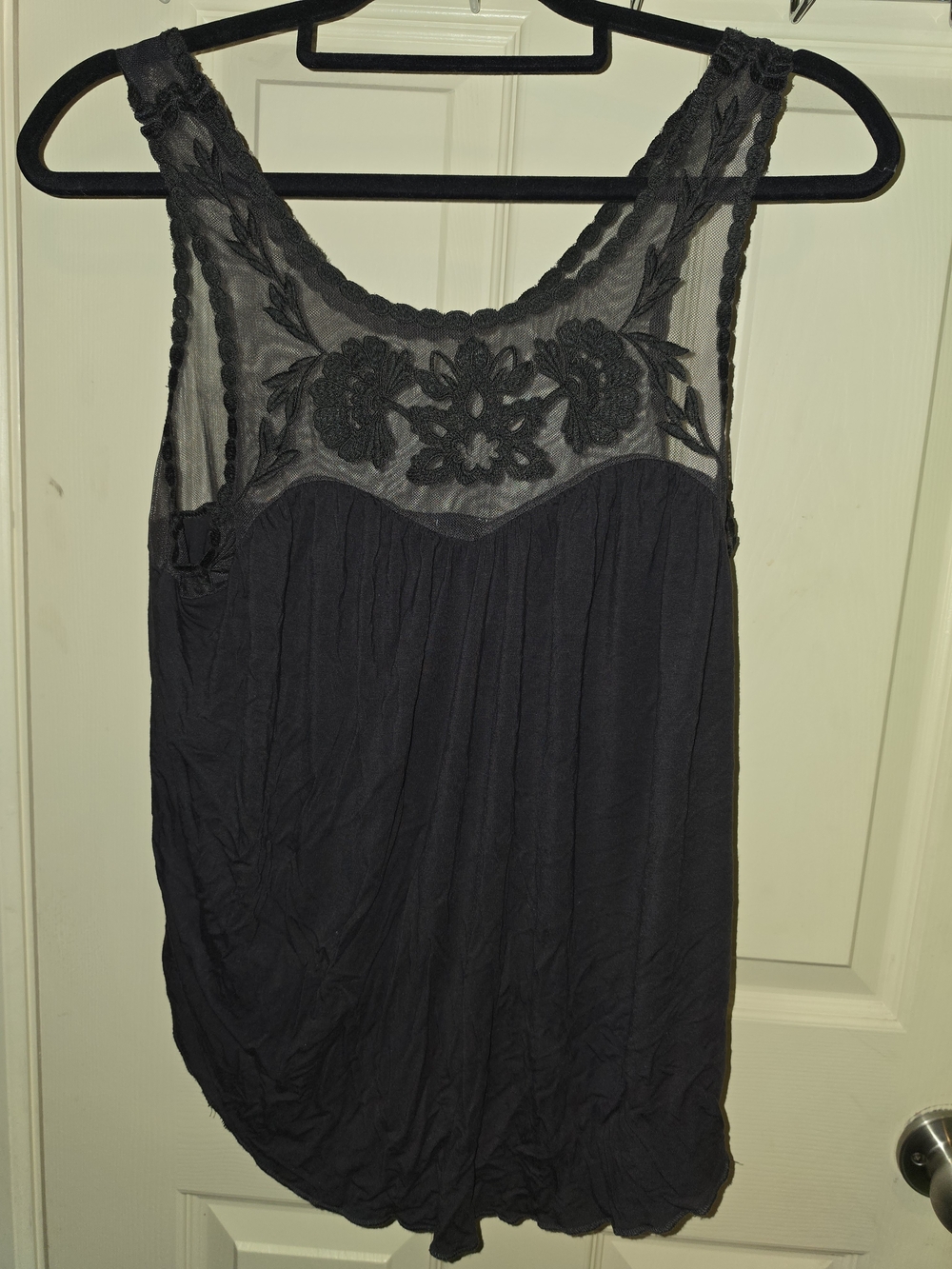 American Eagle Outfitters Black Lace Mesh Camisole